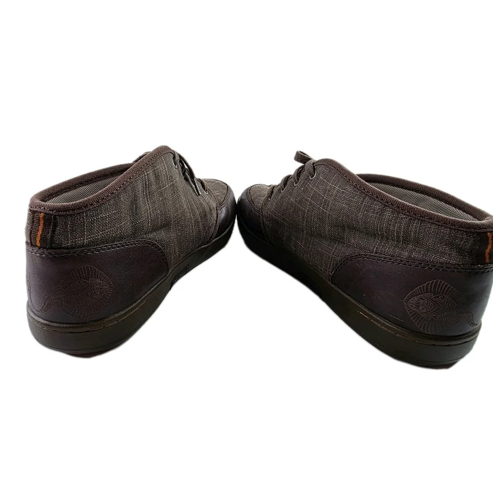 Olukai Nana Hele Ankle Boots Brown Canvas/Leather Men's Size 10